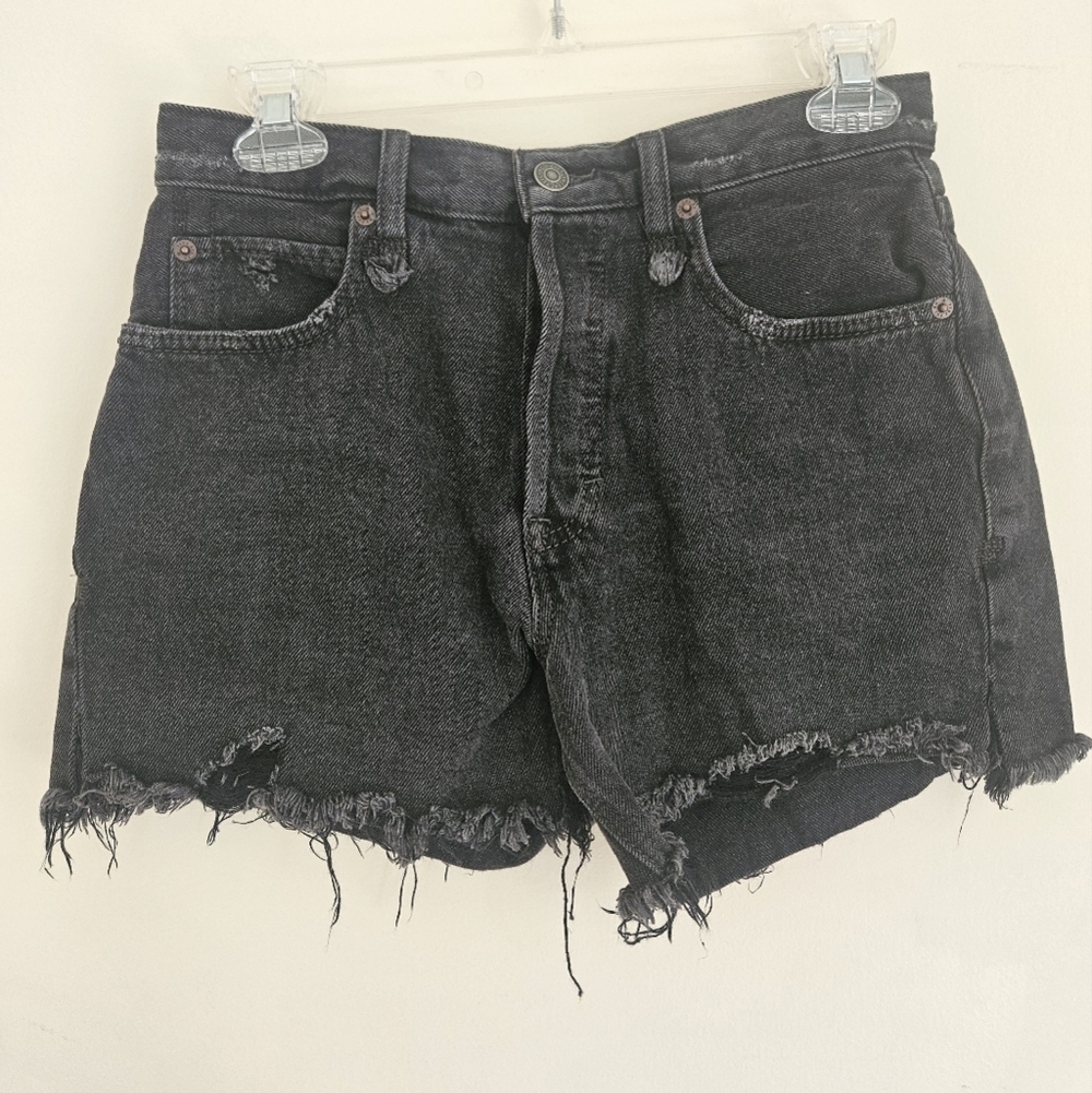 We The Free Black Denim Shorts